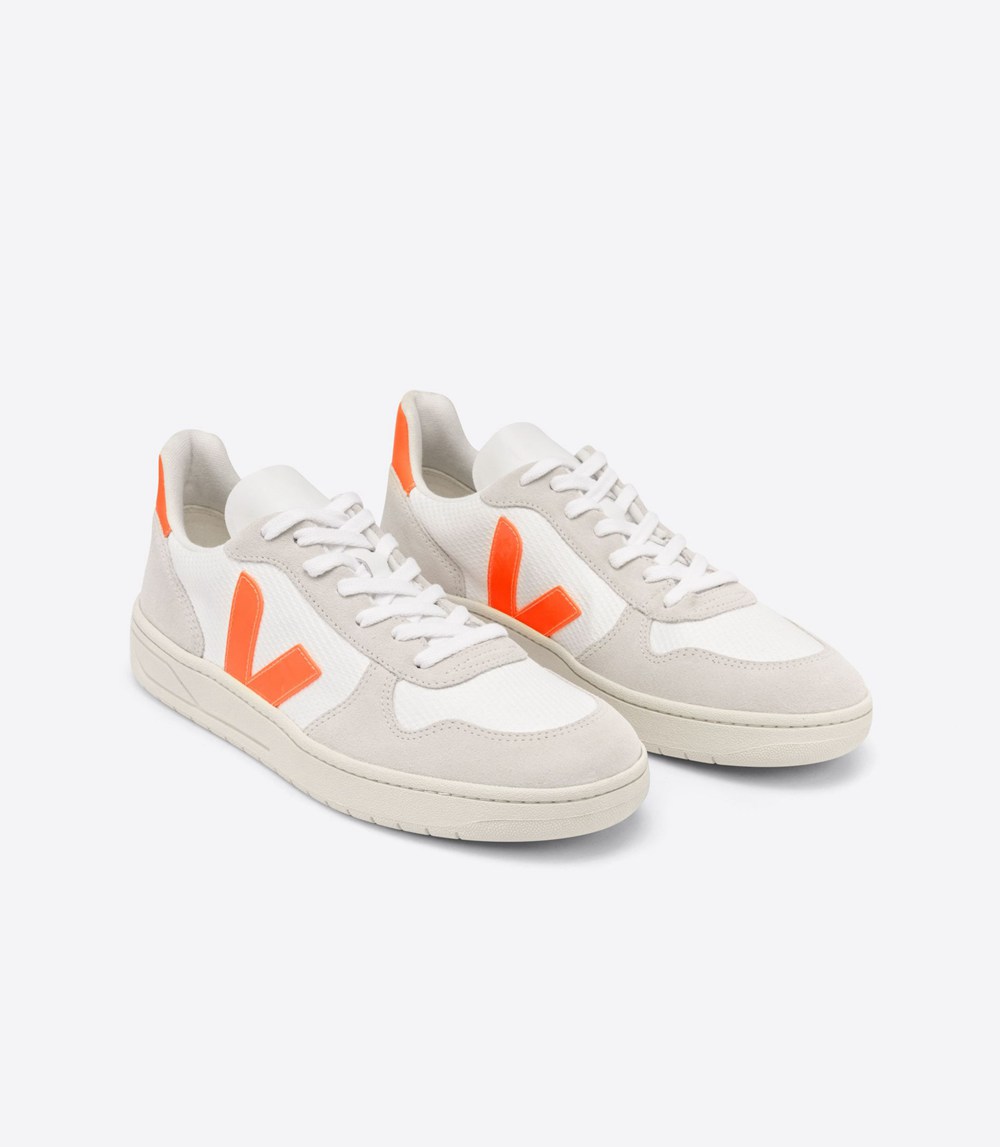 Veja Sneakers Dam - V-10 B-Mesh - Vita/Beige/Orange - 743892-NXL